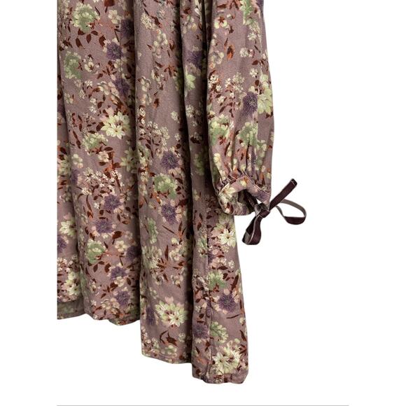 Mossimo Supply Co Women’s Size XXL Antique Floral Tunic Dress with Velvet‎ Trim - Picture 4 of 7